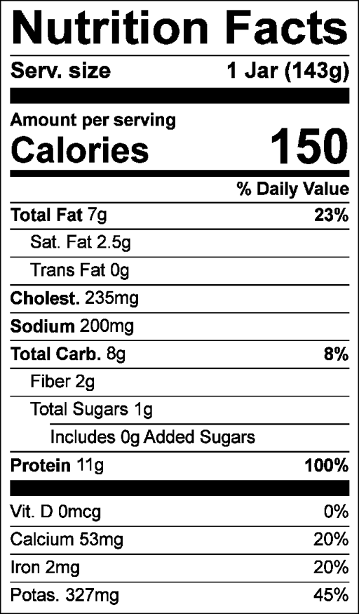 Nutrition Facts for Breakfast Hash with Sausage & Broccoli