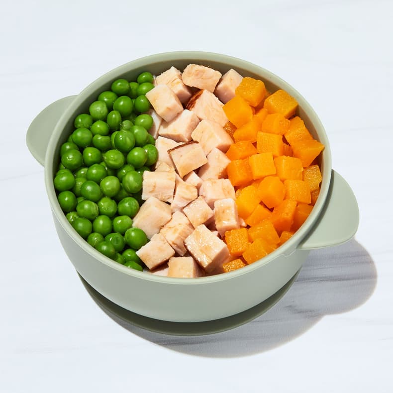 Turkey & Gravy with Butternut Squash & Peas