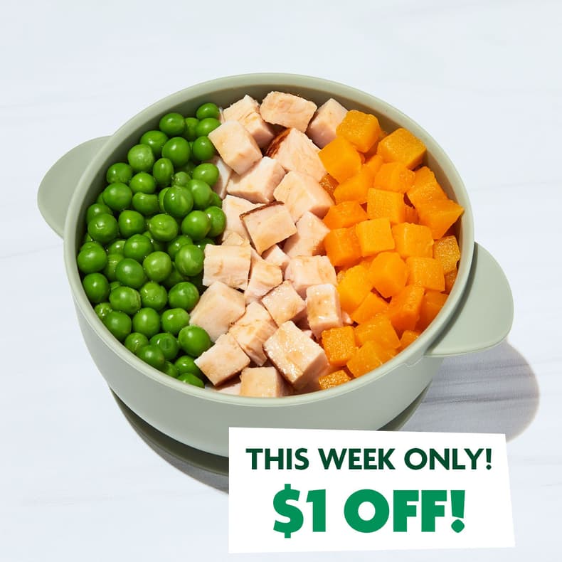 Turkey & Gravy with Butternut Squash & Peas