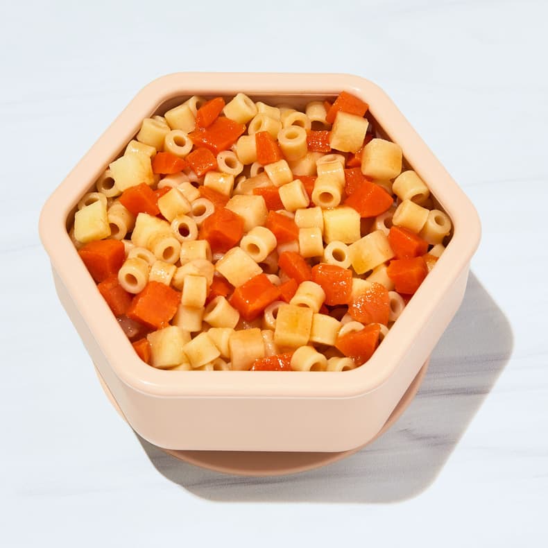 Carrot & Potato Stew with Mini Pasta