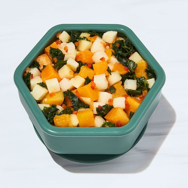 Squash & Kale Hash with Bell Peppers