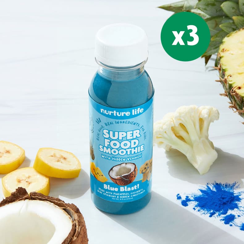 Blue Blast! – 8 oz. smoothies (3 bottles/pack)