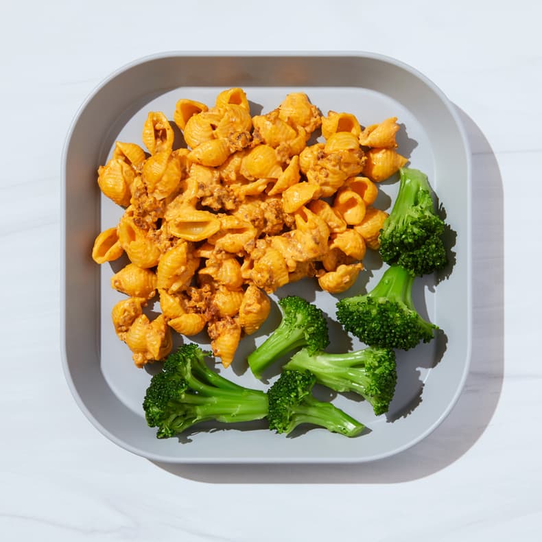 Cheeseburger Mac with Broccoli
