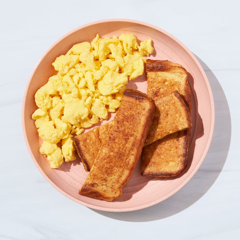 French Toast Sticks with Scrambled Eggs