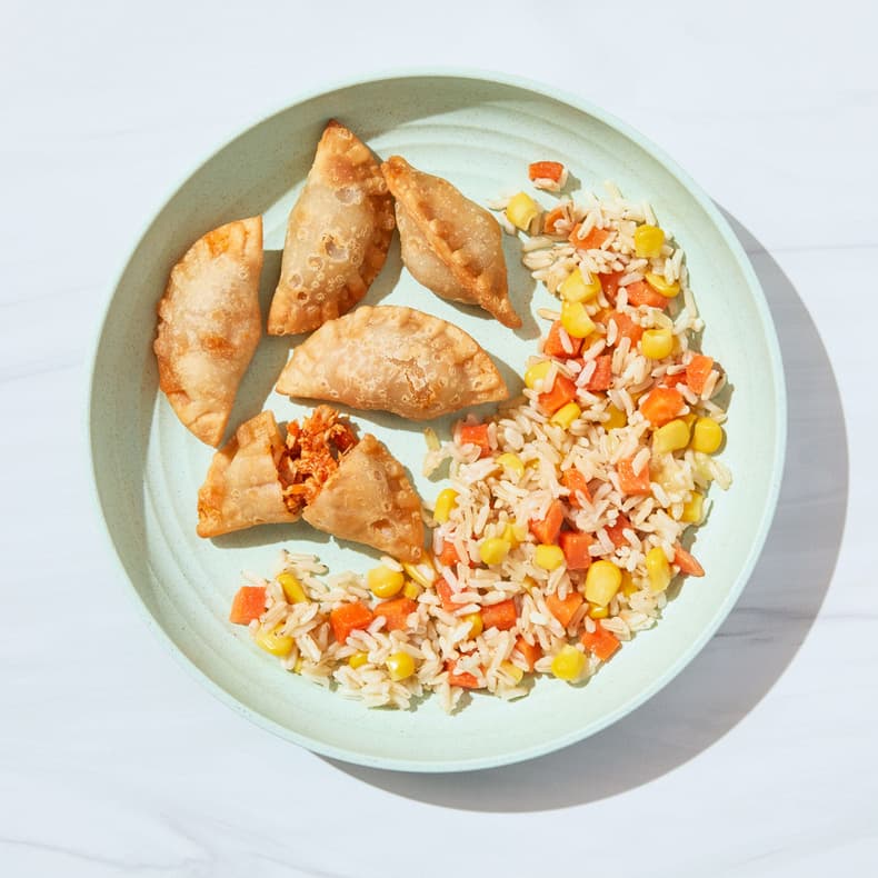 Chicken Taco Pockets with Fiesta Rice