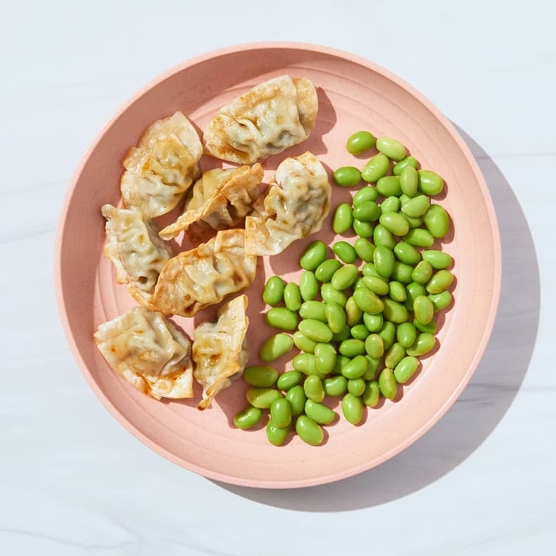 Chicken Dumplings with Edamame