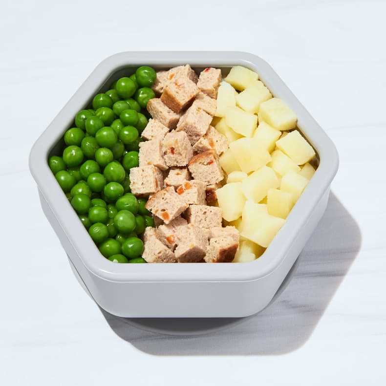 Turkey Meatloaf with Peas & Potatoes