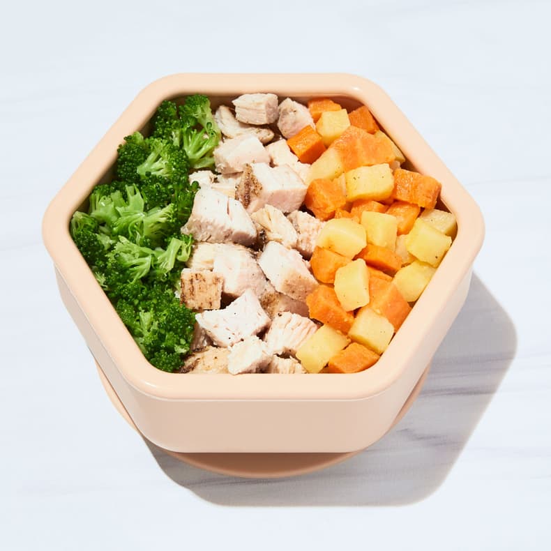 Roasted Chicken with Broccoli & Potato Medley
