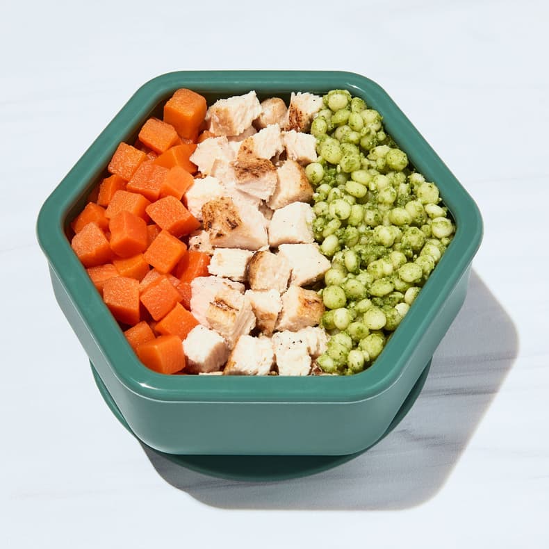 Pesto Couscous with Chicken & Carrots
