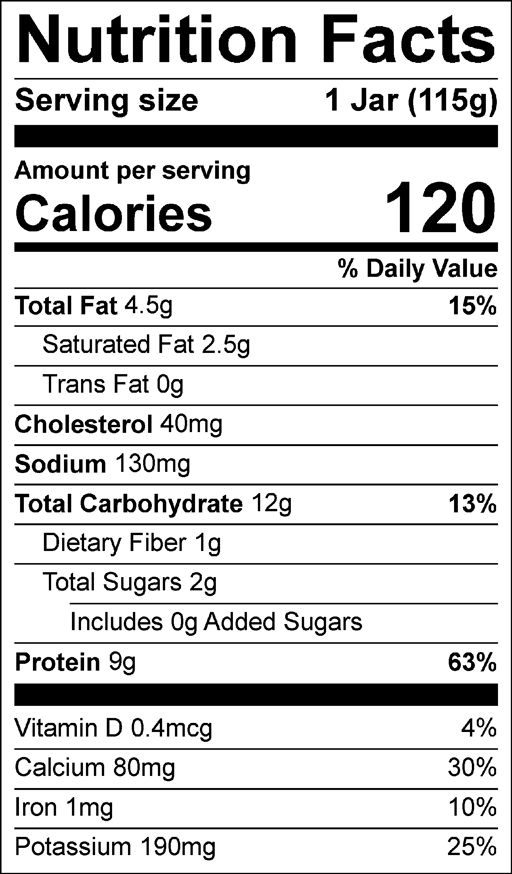 Nutrition Facts for Lil’ Meatballs & Mac with Green Beans