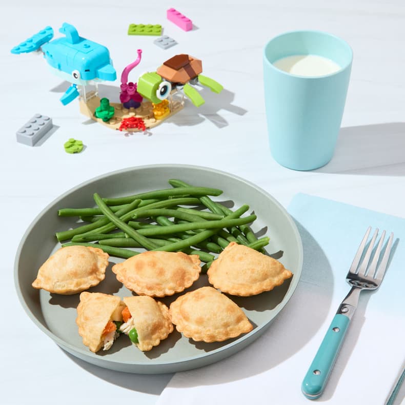 Chicken Pot Pie Pockets with Green Beans
