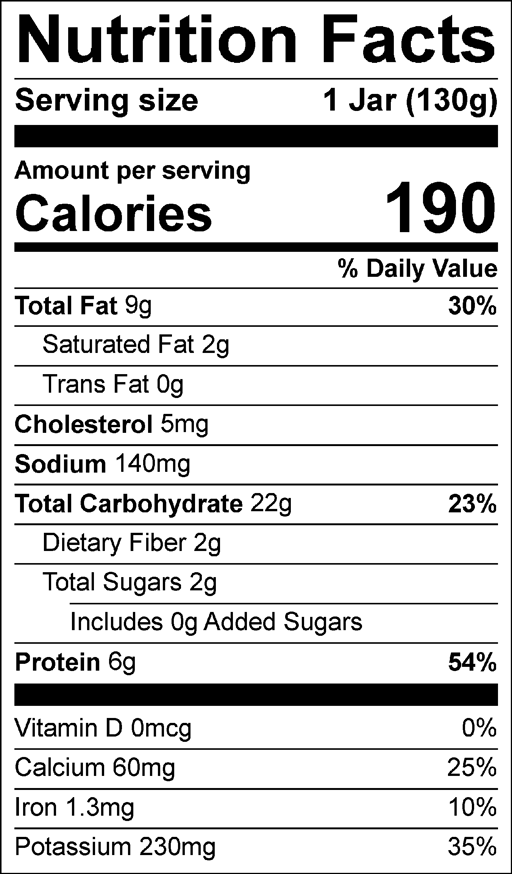 Nutrition Facts for Greek Feta Pasta with Artichokes & Zucchini