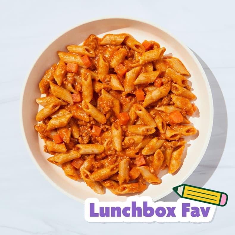 Penne Bolognese with Carrots
