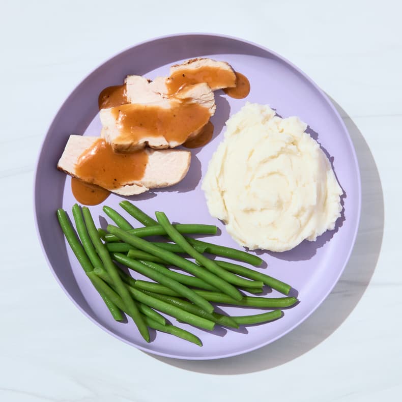 Turkey Feast with Mashies & Green Beans