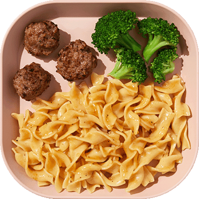 Swedish Meatballs with Egg Noodles & Broccoli