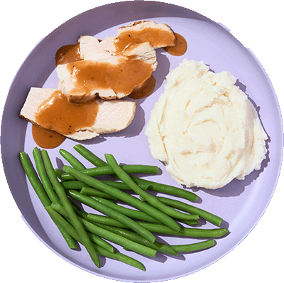 Turkey Feast with Mashies & Green Beans