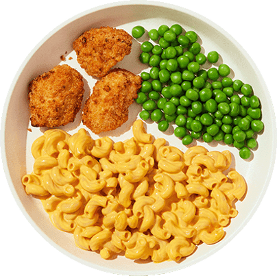 Chicken & Mac with Hidden Squash & Peas