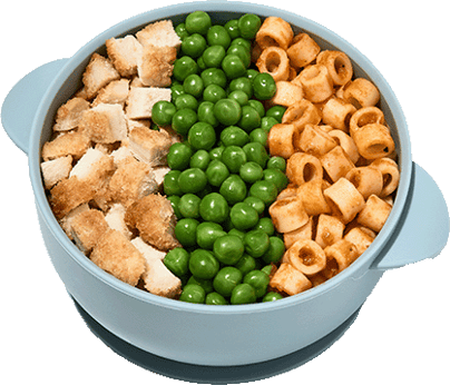 Lil’ Chicken Parm with Peas