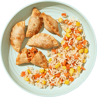 Chicken Taco Pockets with Fiesta Rice