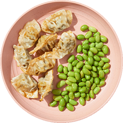 Chicken Dumplings with Edamame