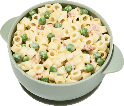 Lil’ Carbonara with Hidden Cauli & Peas