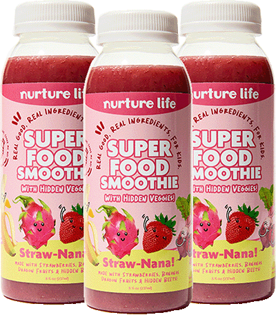 Straw-Nana! 3-Pack – 8 oz smoothies (3 bottles)