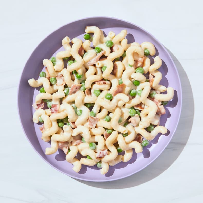 Creamy Cavatappi (Frozen) with Uncured Bacon & Peas