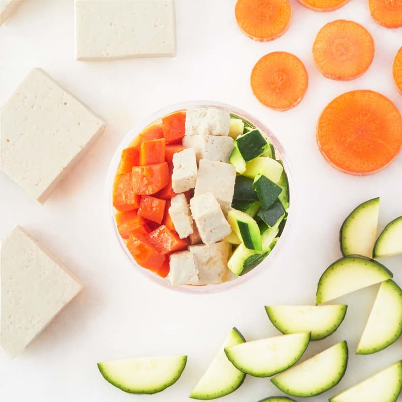 Tofu, Sesame Soy Carrot & Zucchini