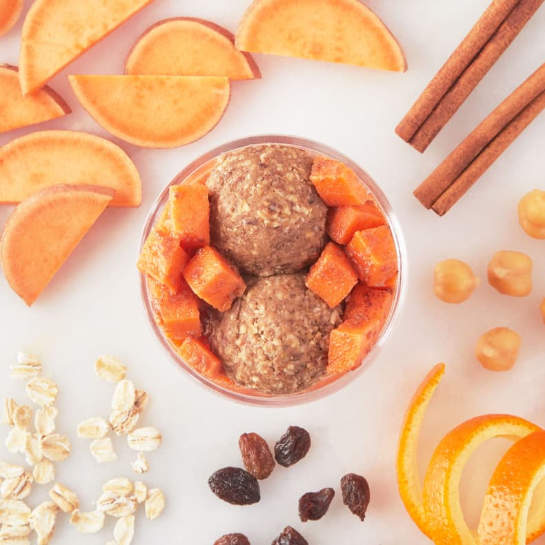 Oatmeal Protein Bite & Sweet Potato