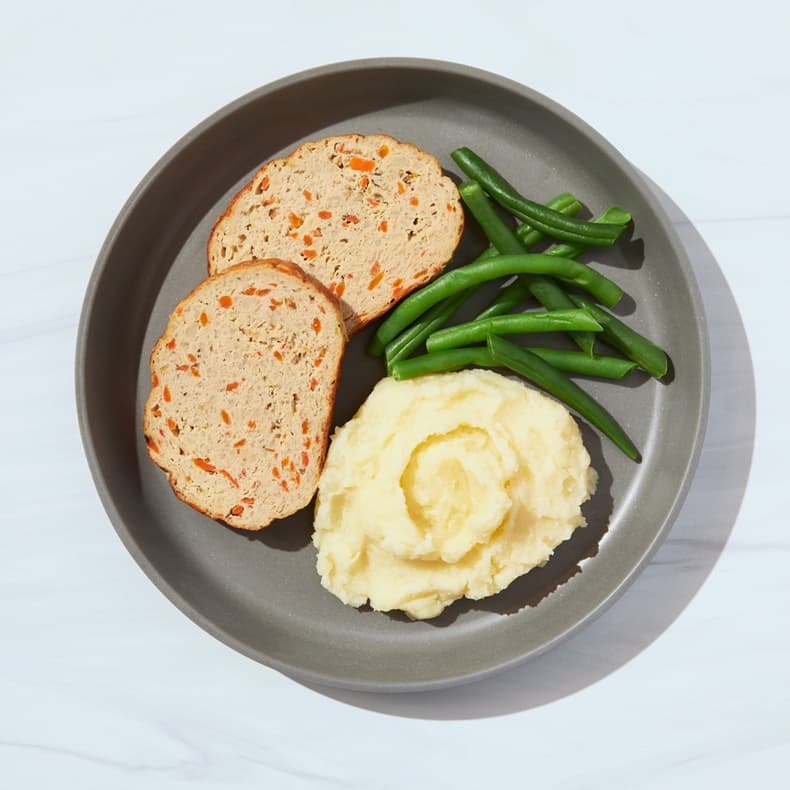 Turkey Meatloaf with Mashies & Green Beans
