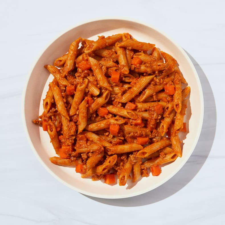 Power Pasta with Meat Sauce & Carrots