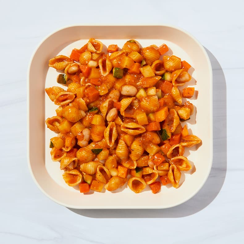 Minestrone Stew with White Beans & Mini Shells
